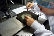 Mesure du diamètre avec un pied à coulisse