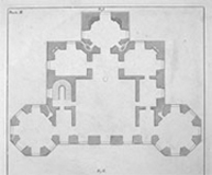 Plan du deuxième étage et élévation façade Sud